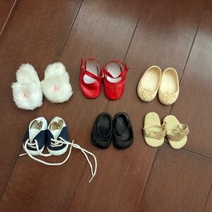 18” doll shoes - lot of 6 pairs